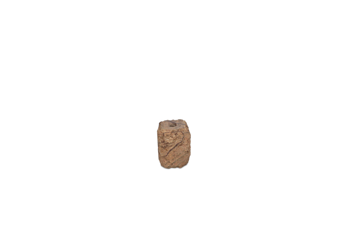 S&P - Bougeoir 8x8xH13,5cm marbre brun Opus