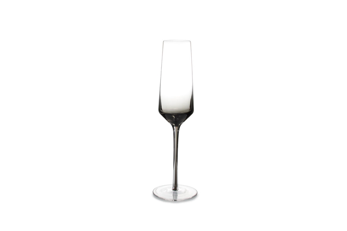 S&amp;P - Verre à champagne 23cl smoked Secrets - set/2