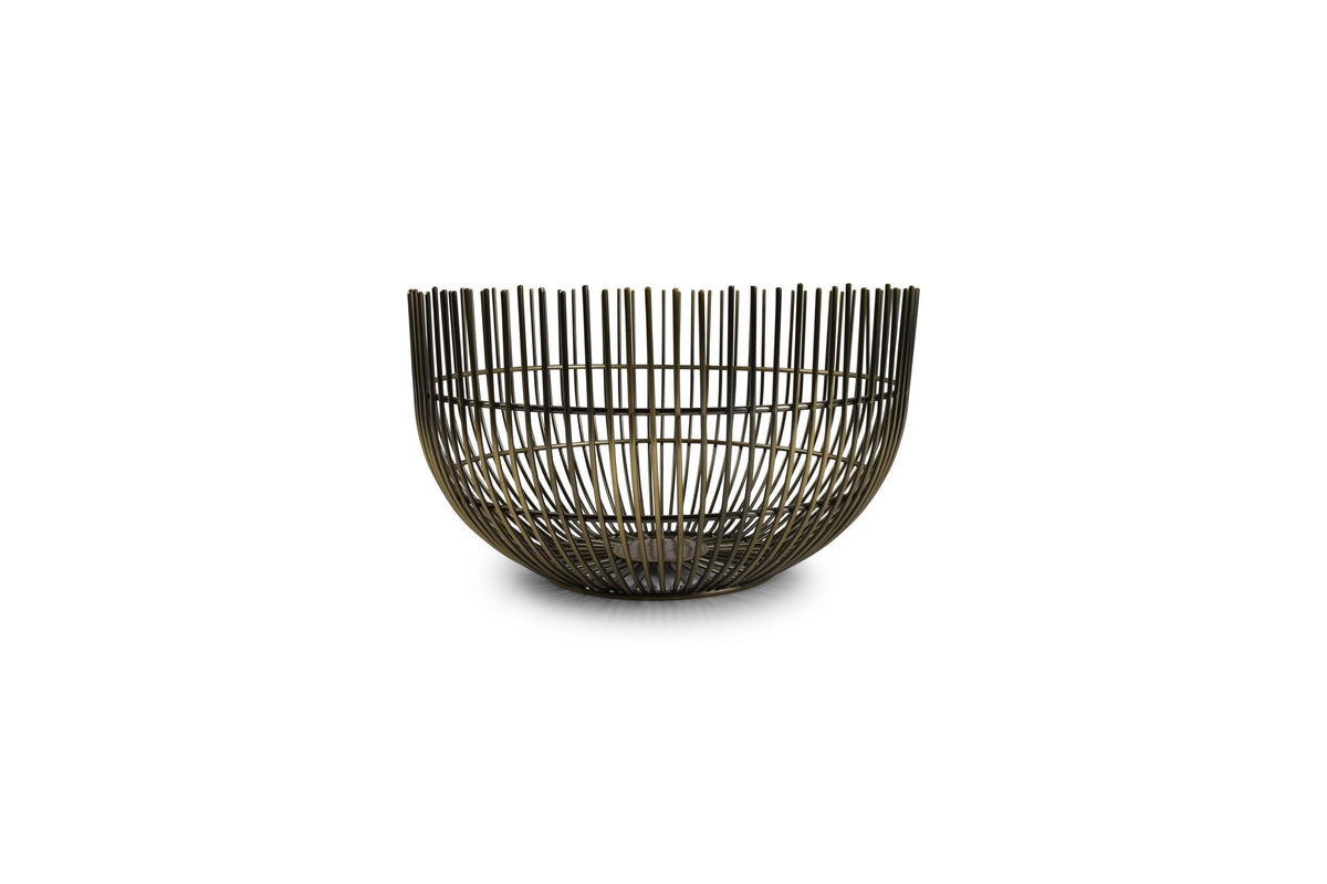 S&amp;P - Draadmand 21xH12cm vintage goud Iris