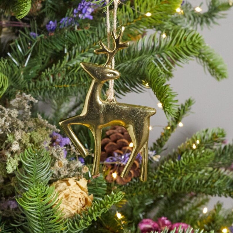 Gouden rendier-ornament