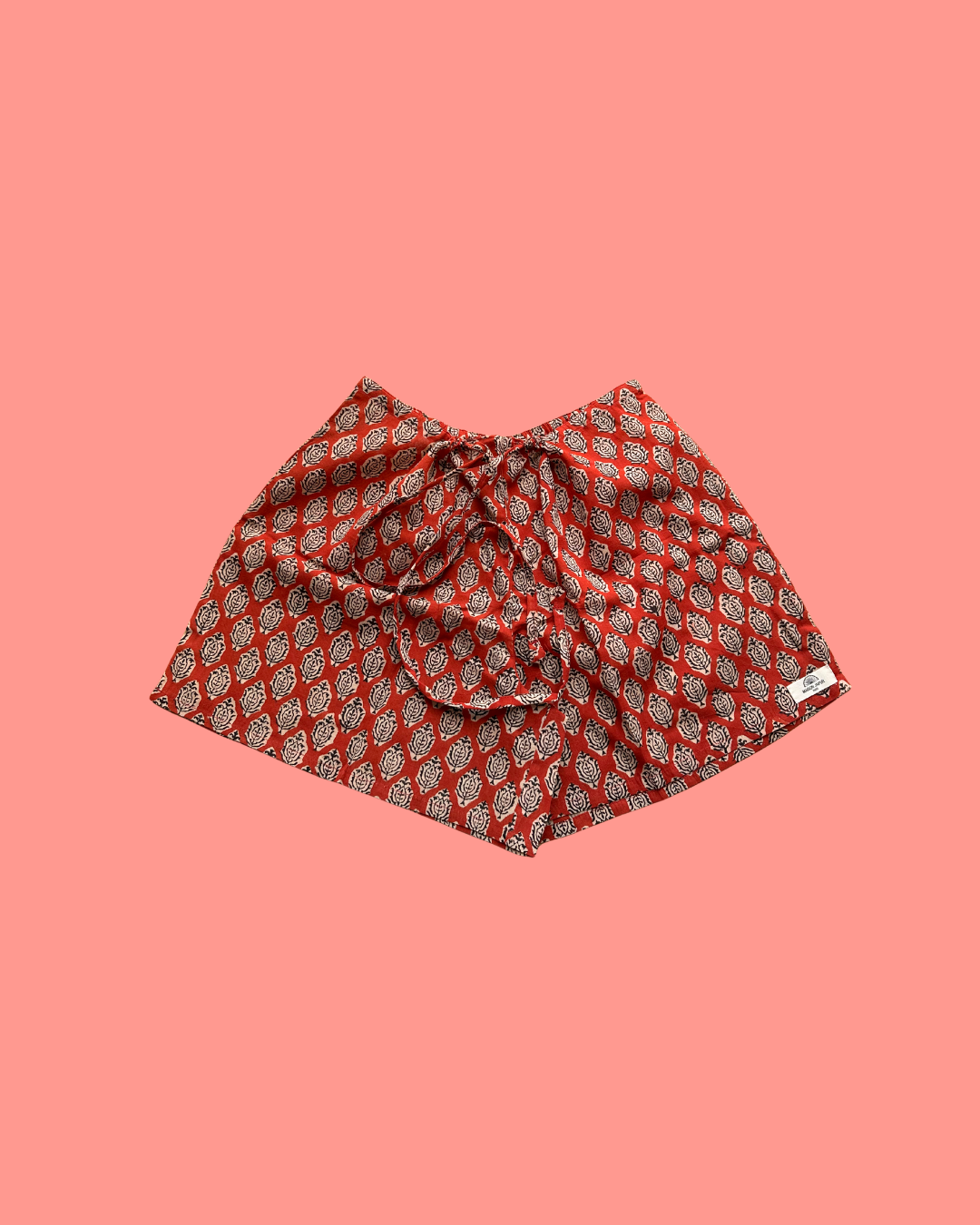 Korte Goa Oranje in katoenen voile