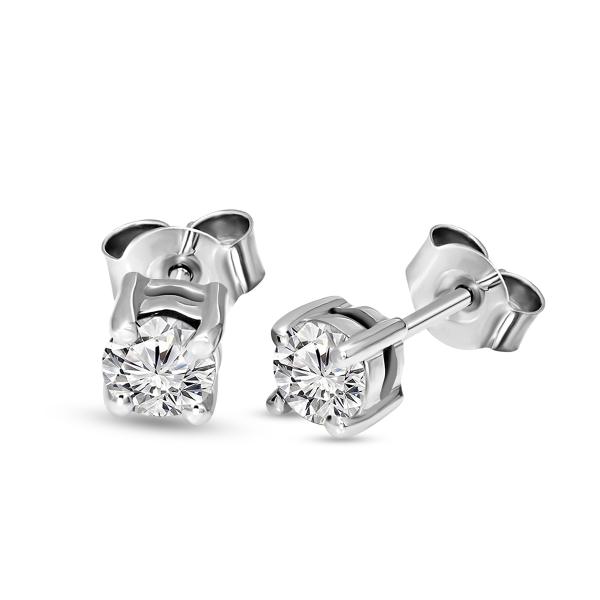 Boucles D&#39;Oreilles - Or Blanc