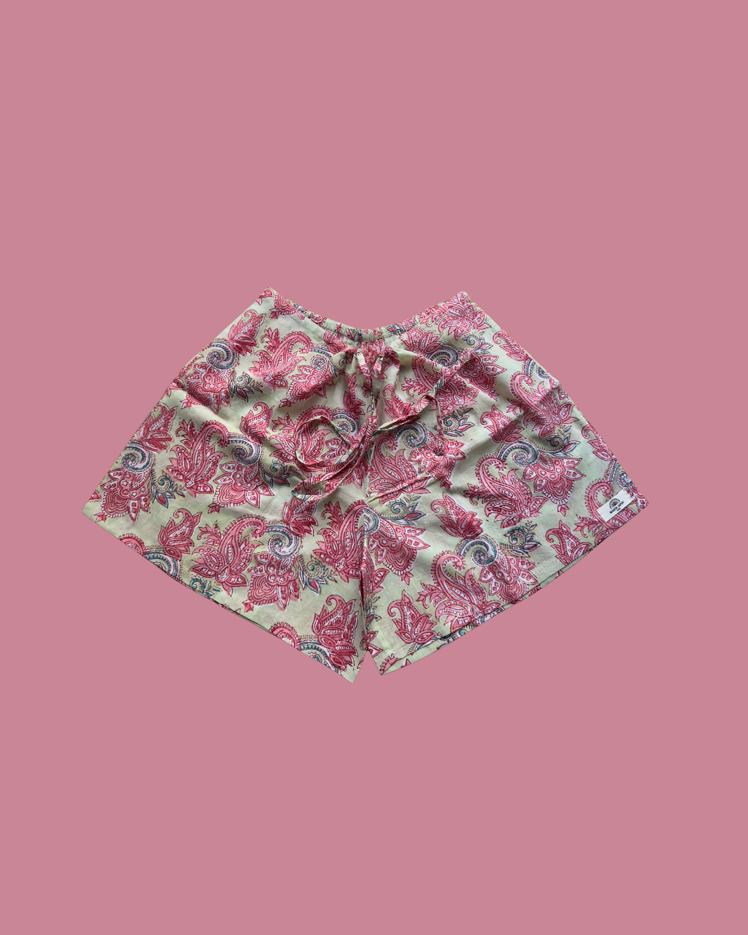 Korte groene Goa in katoenen voile