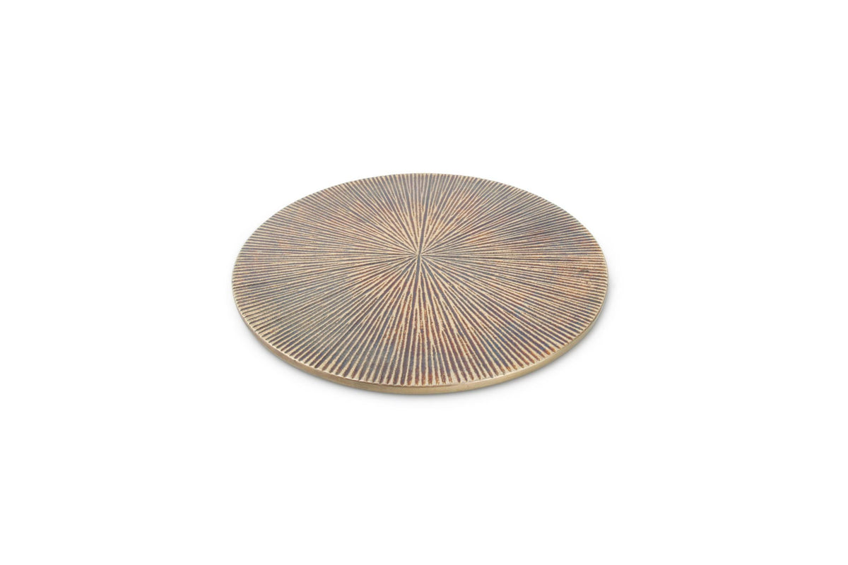 S&P - Onderzetter 20cm geribbeld goud Charm - 1 SET - 2 stuks