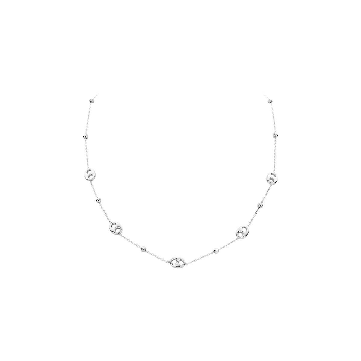 Halsketting - Abi Zilverkleurig