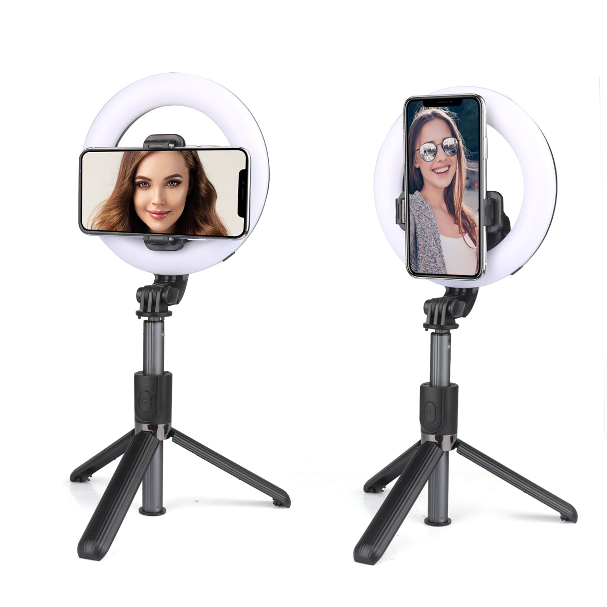 Lichtgevende Selfie Met Afstandsbediening - Zwart