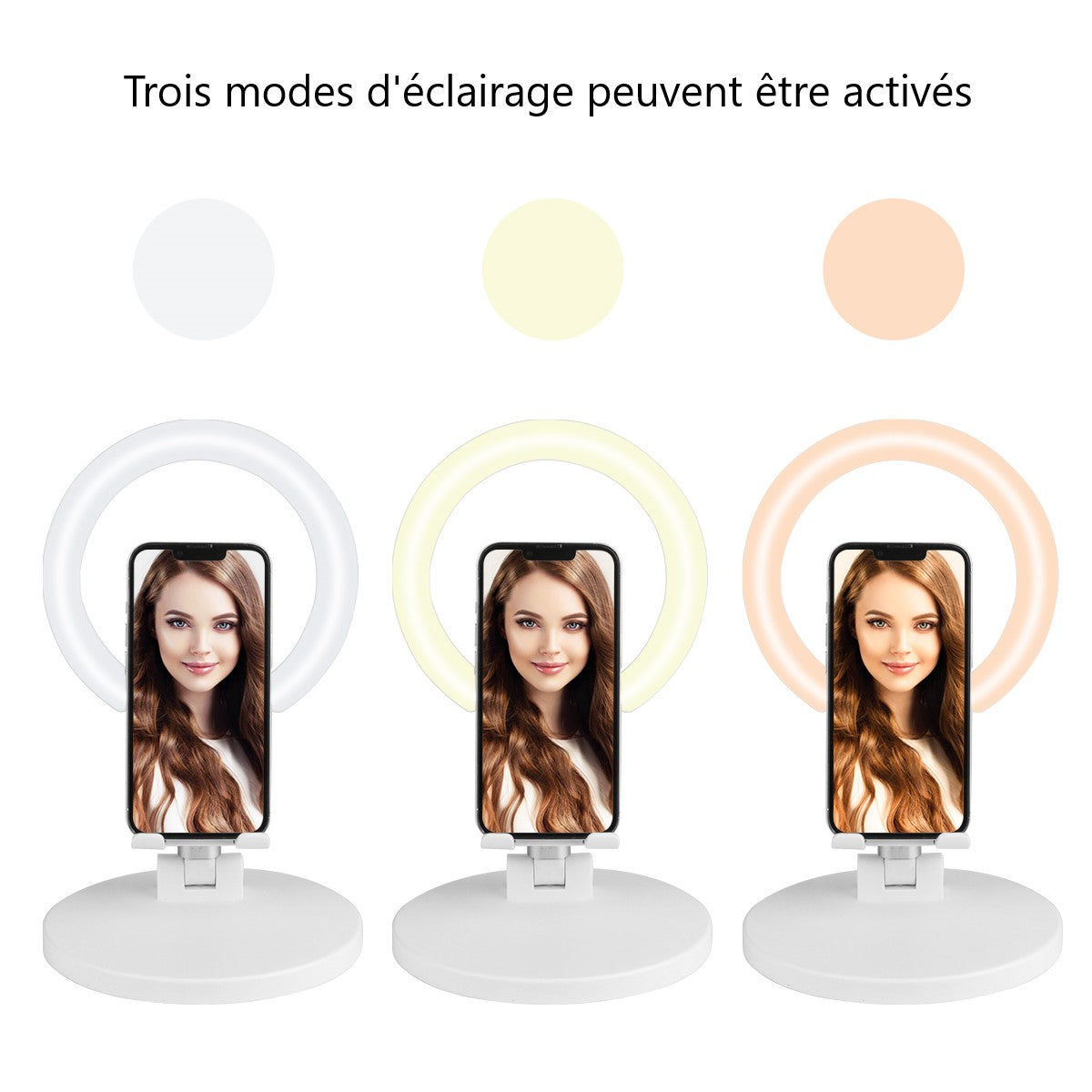 Ondersteuning Telefoon Ring Licht - Wit