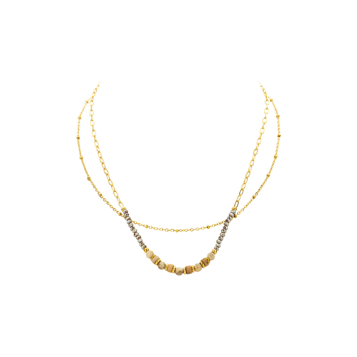 Halsketting - Adela Beige