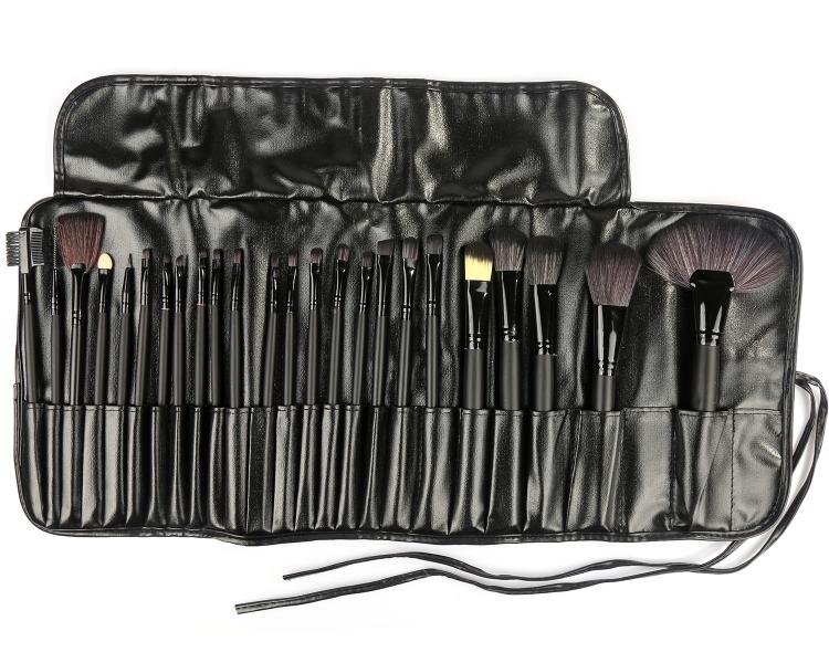 Set Van 24 Make-Up Kwasten - Zwart