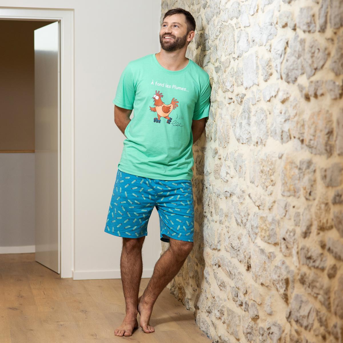 Homme - Short Pyjama - Vert
