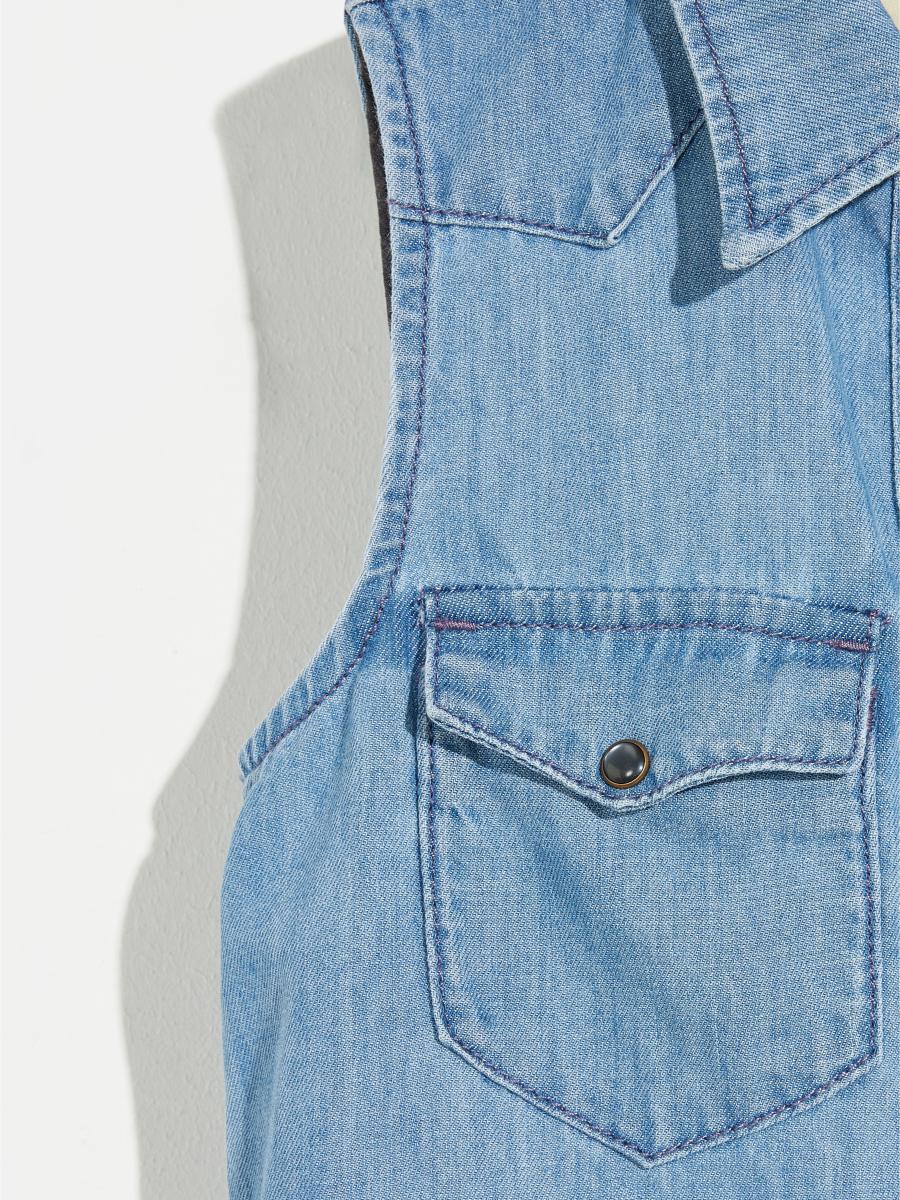Hemd - Patent - Md Blue Bleach