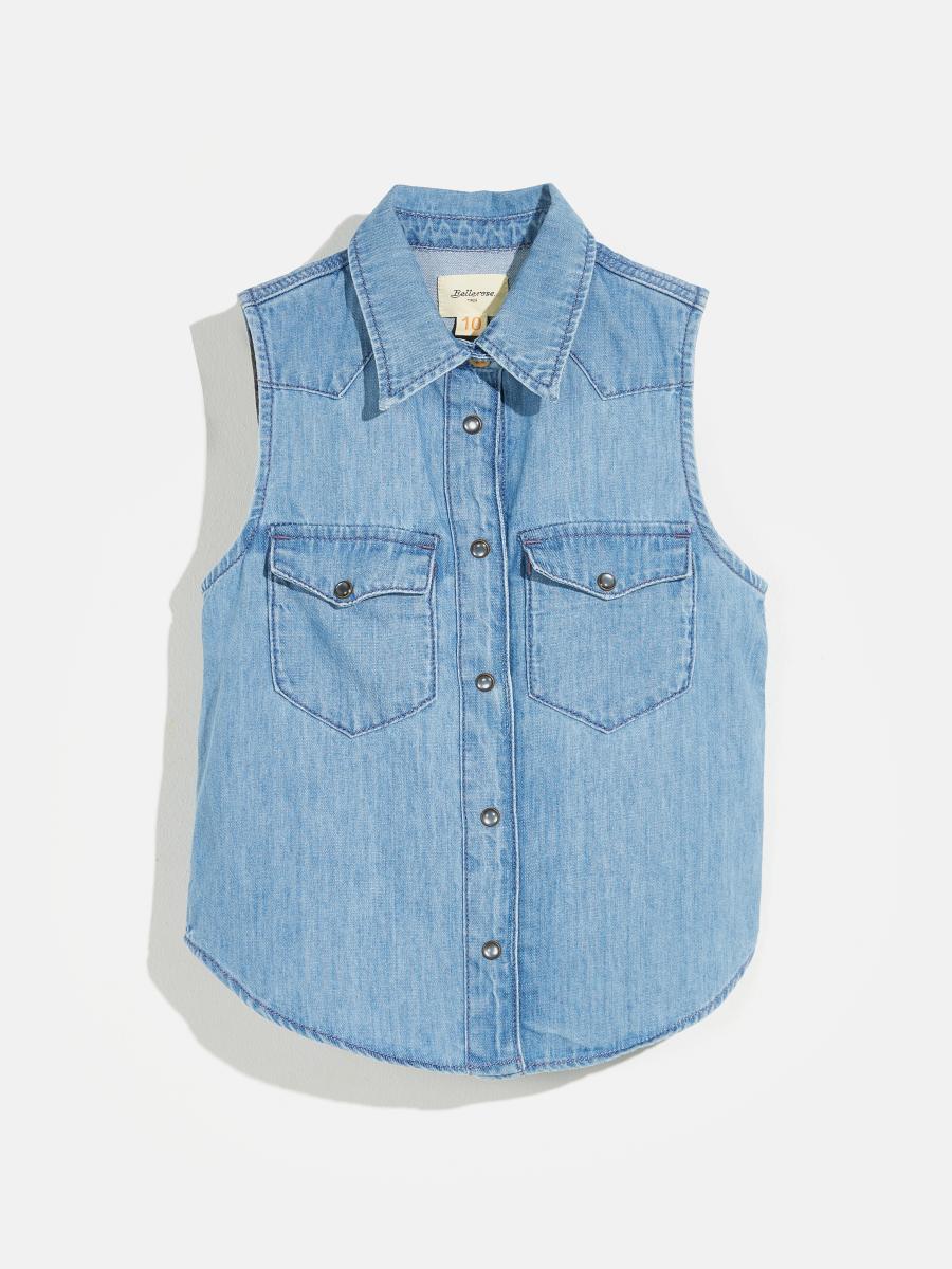 Hemd - Patent - Md Blue Bleach