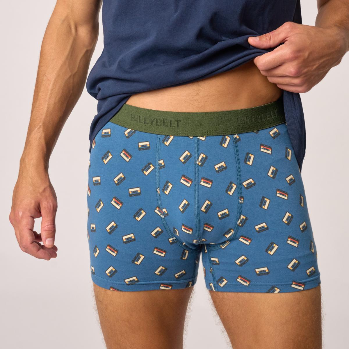 Boxershort van biologisch katoen - Cassette - Blauw