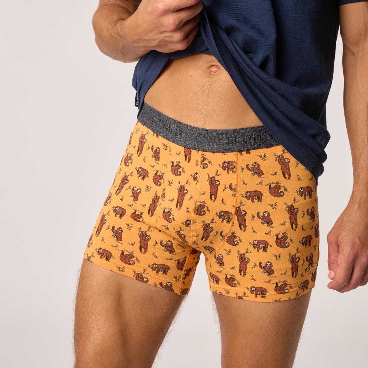 Boxer en coton bio - Sloth - Jaune
