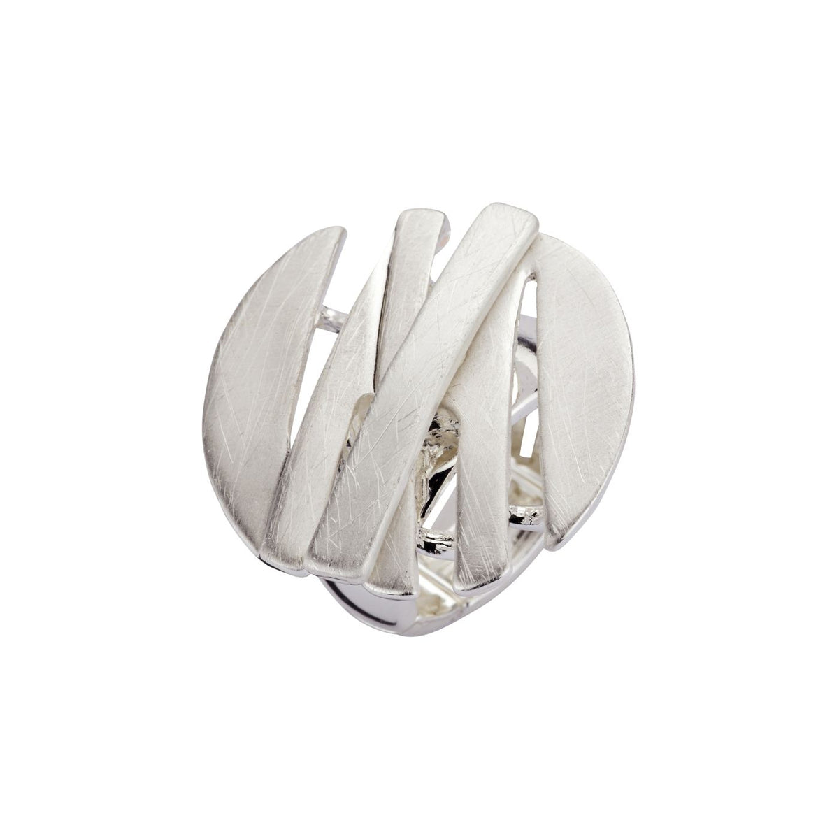 Bague - Bri7 Ring Zilverkleurig Mat