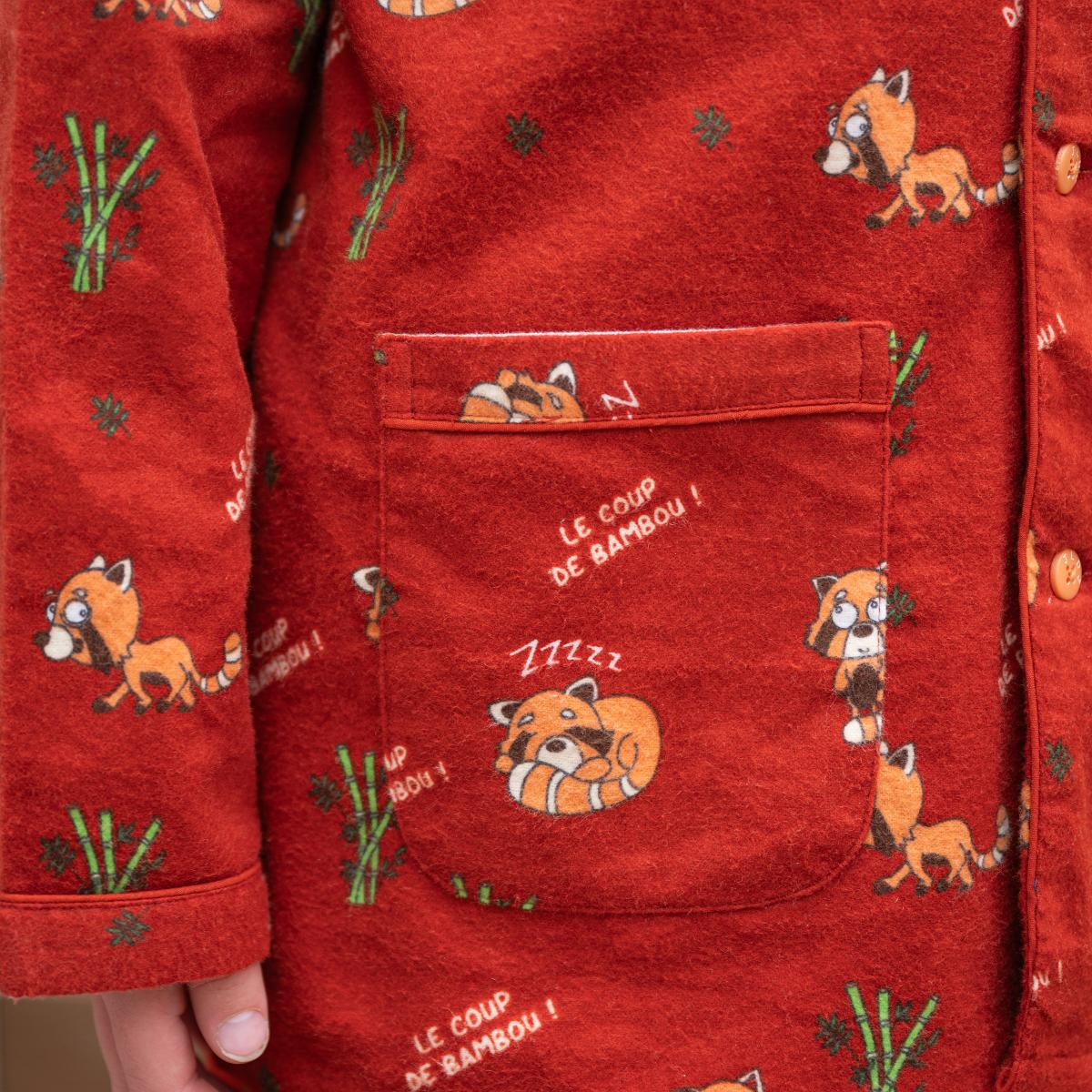 Flanellen pyjama - Kid - Terracotta