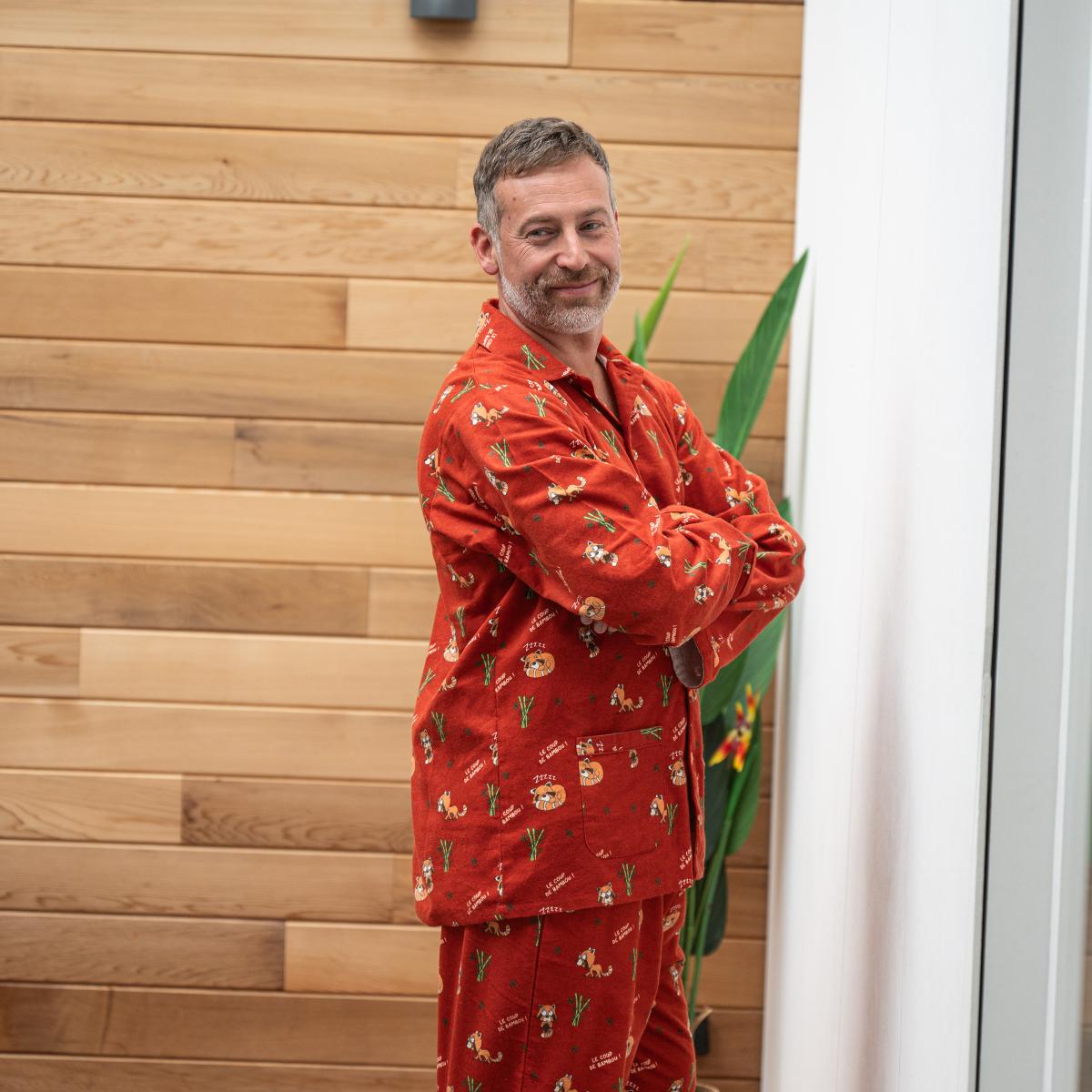 Pyjama flannelle - Femme - Terracotta