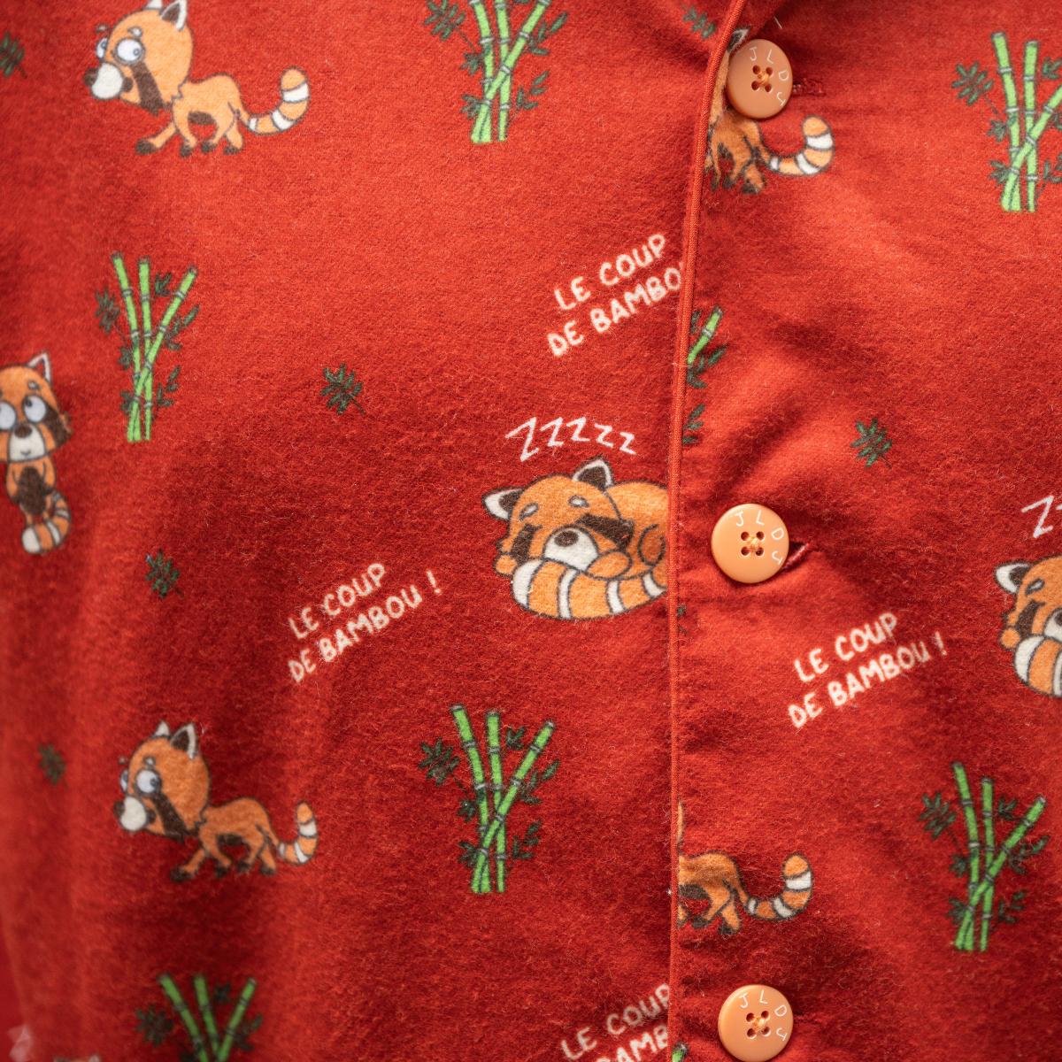 Flanellen pyjama - Man - Terracotta