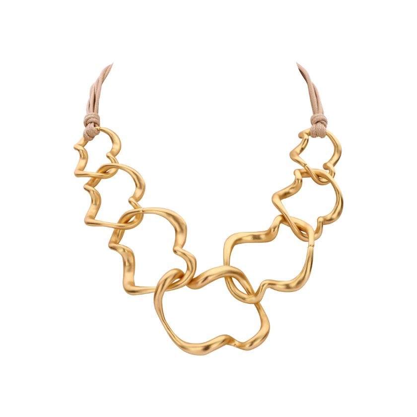 Collier - Bangkok Halsketting Goudkleurig Mat