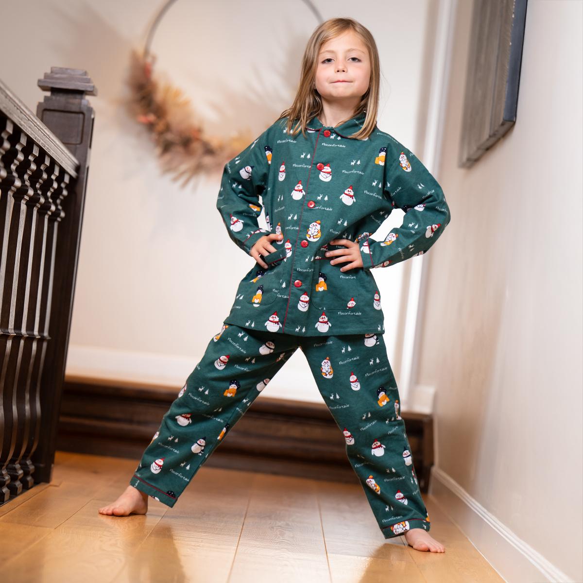Pyjama flannelle - Kid - Vert