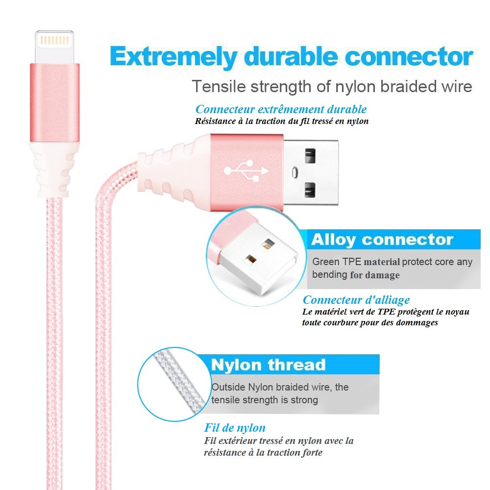 Usb-Kabel Naar Lightning 2 Meter - Roos