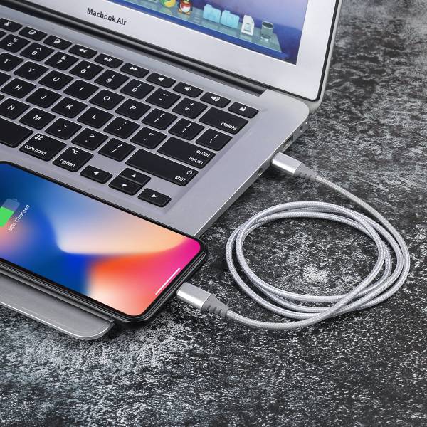 Cable Usb C Vers Lightening 1 Metre - Argent 