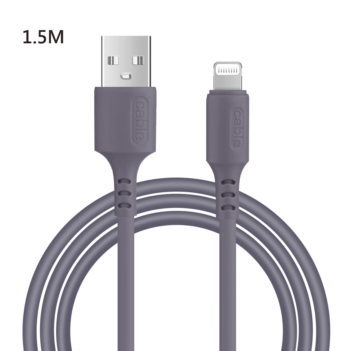Usb-Lader Naar Lightning / Iphone 1,50 Meter - Grijs