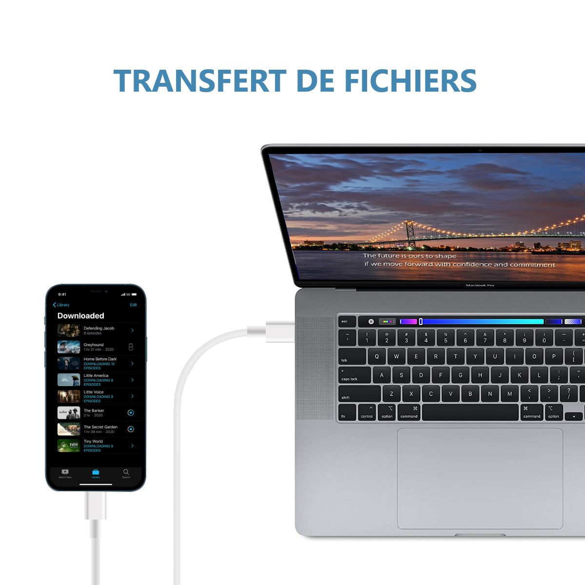 Usb C Naar Usb C Kabel 1 Meter - Wit