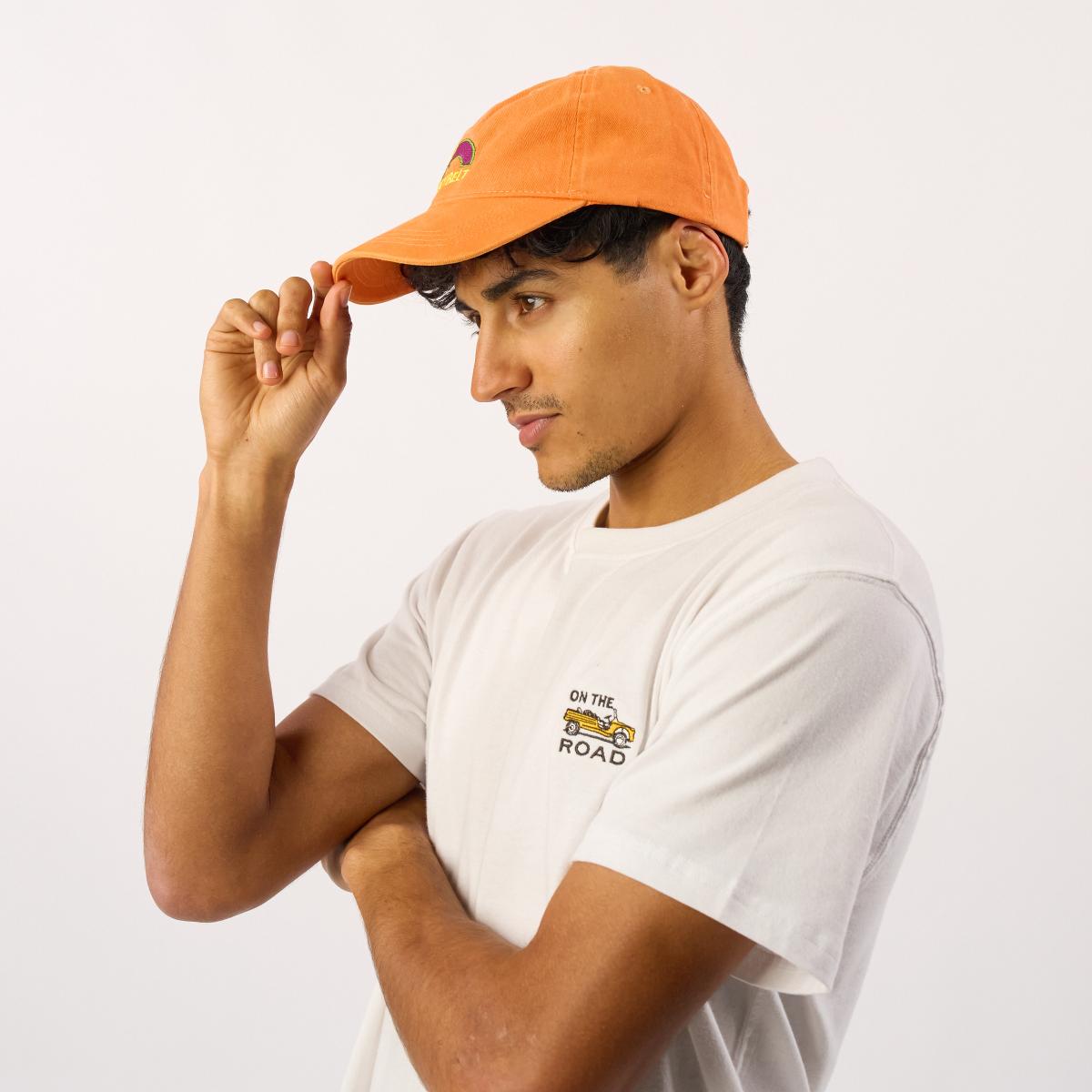 Effen katoenen pet - Oranje