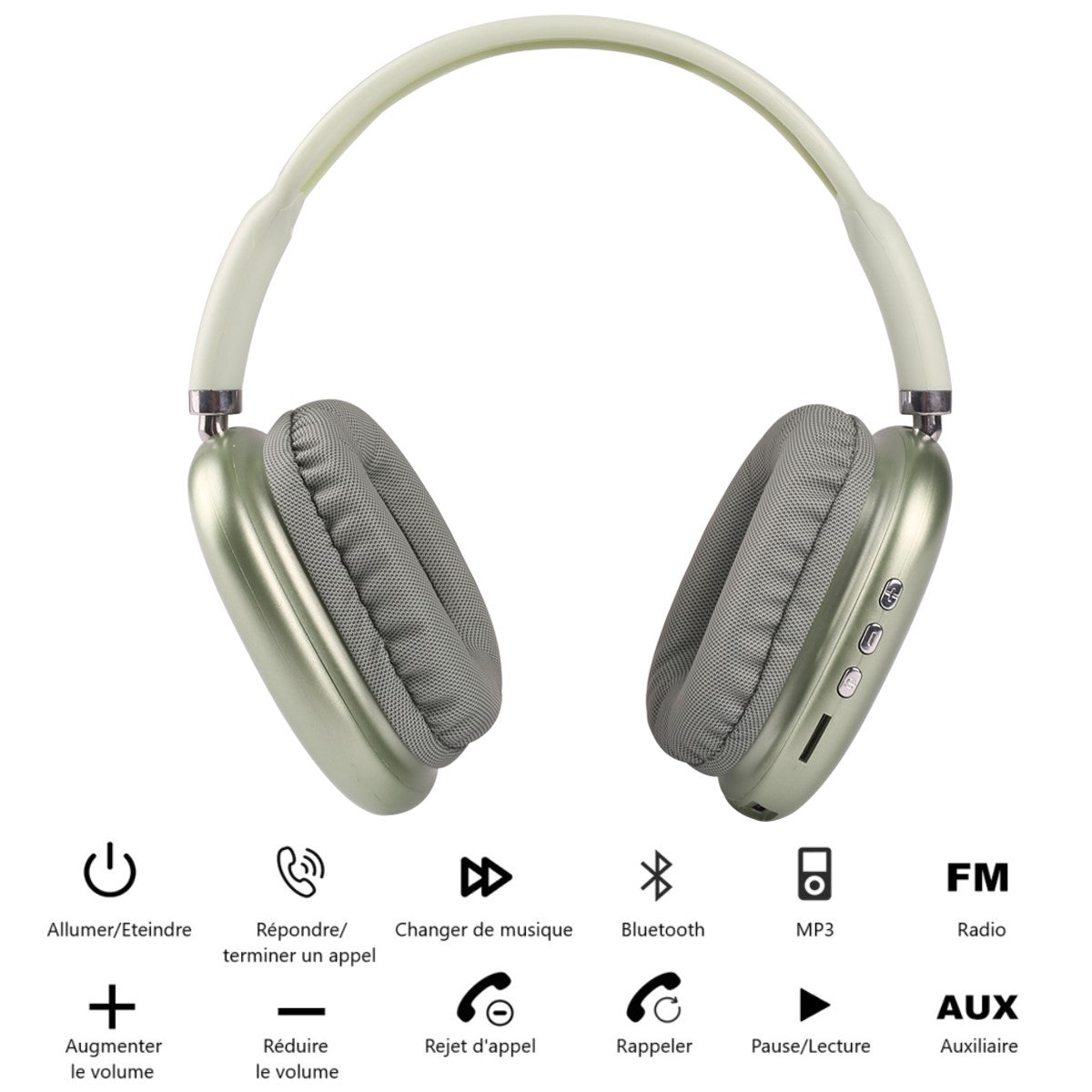 Draadloze Bluetooth Koptelefoon - Groen