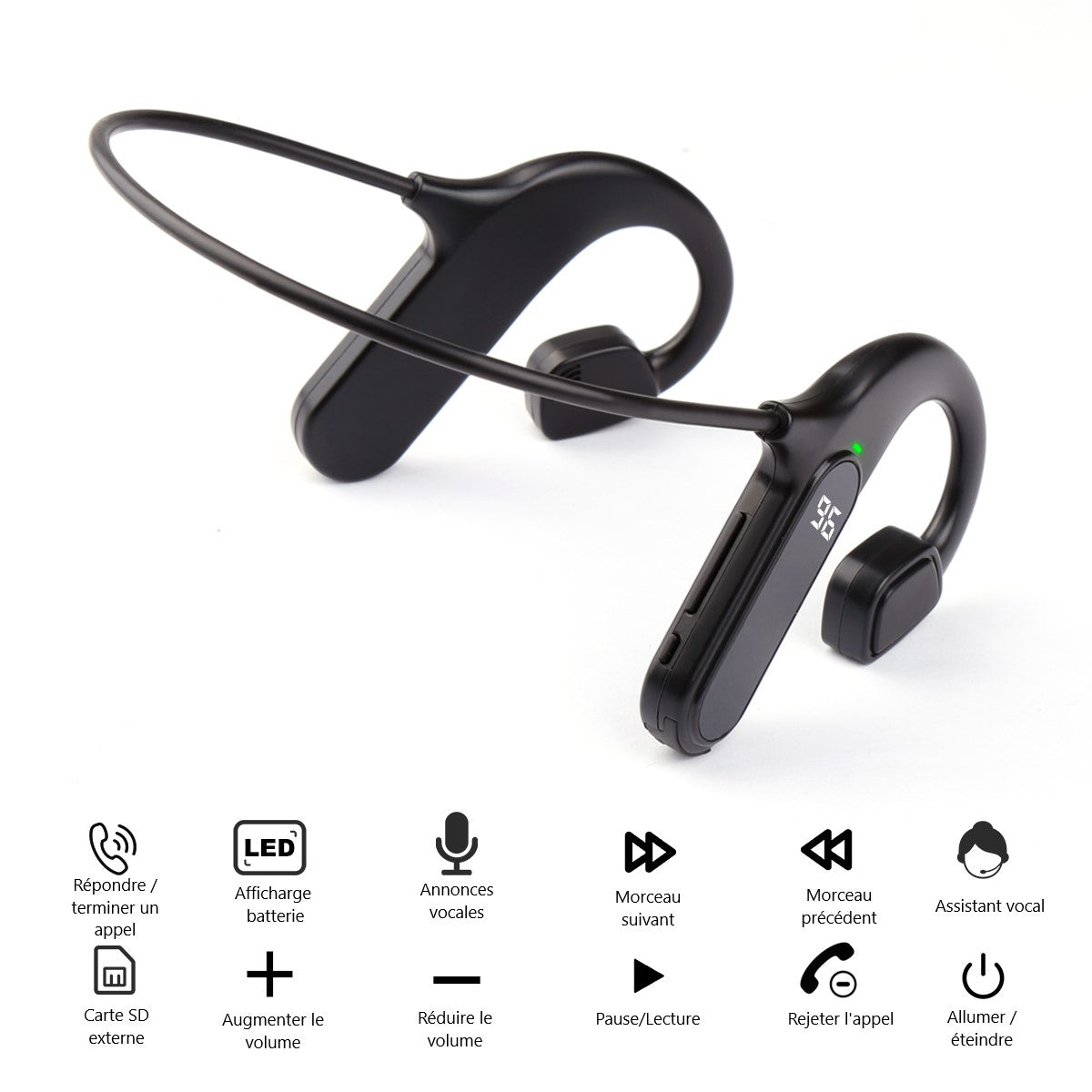 Bluetooth Sport Oordopjes - Zwart