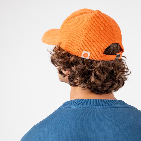 Effen fluwelen pet - Oranje