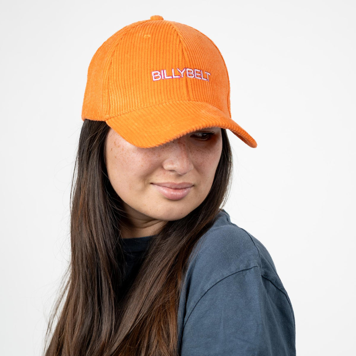 Effen fluwelen pet - Oranje