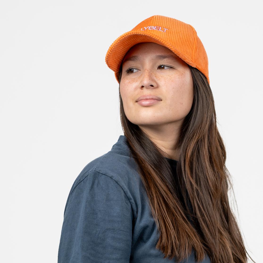 Effen fluwelen pet - Oranje