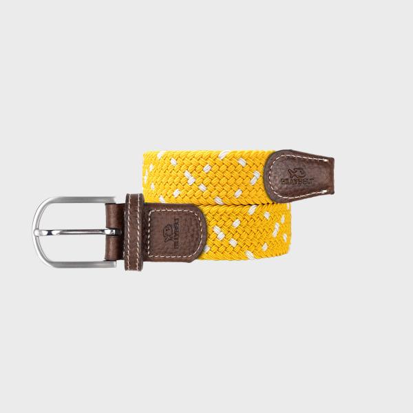 Ceinture tressée élastique multicolore - Izamal - Jaune