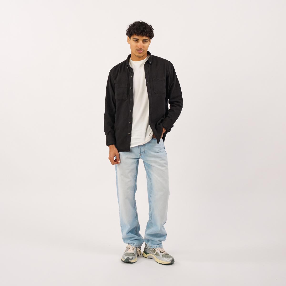 Denim hemd - Zwart