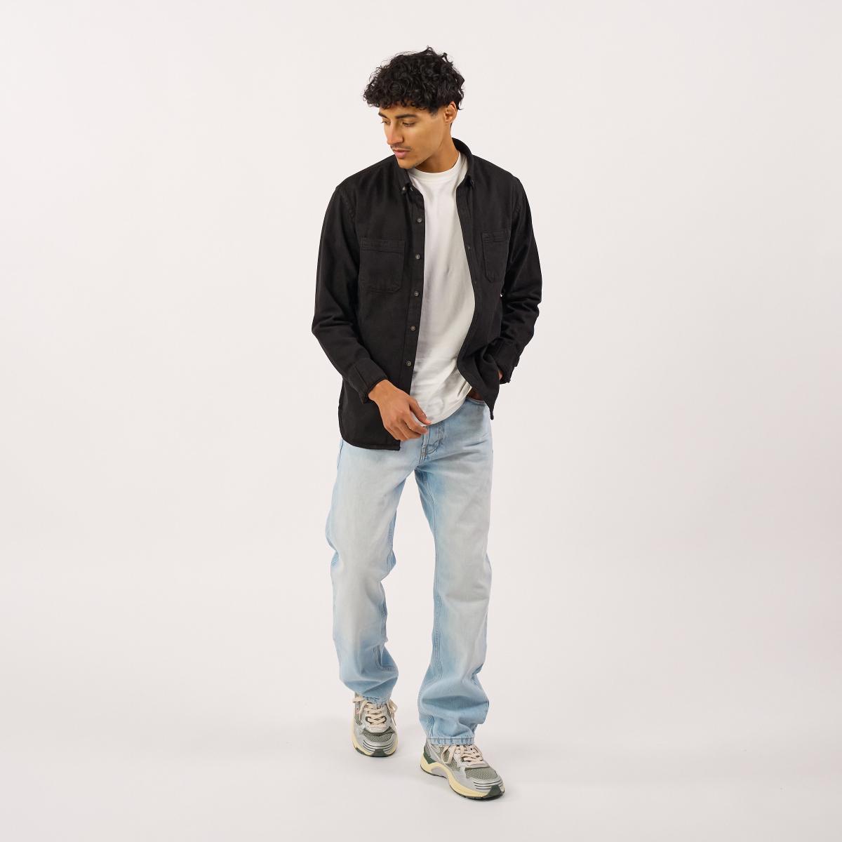 Denim hemd - Zwart