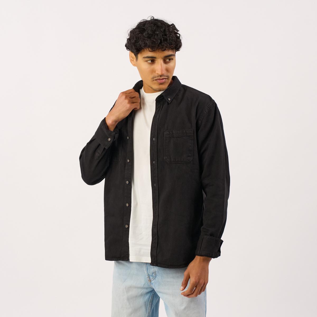 Denim hemd - Zwart