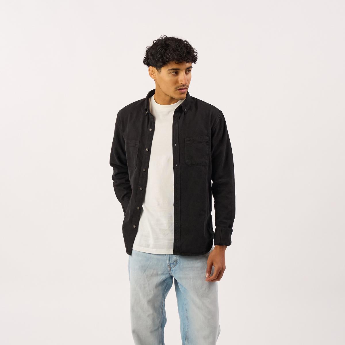 Denim hemd - Zwart