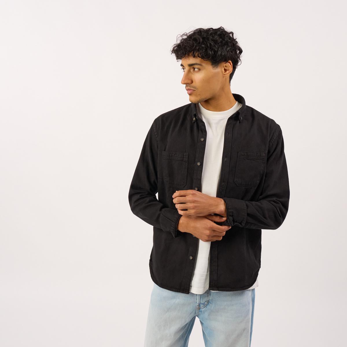 Denim hemd - Zwart