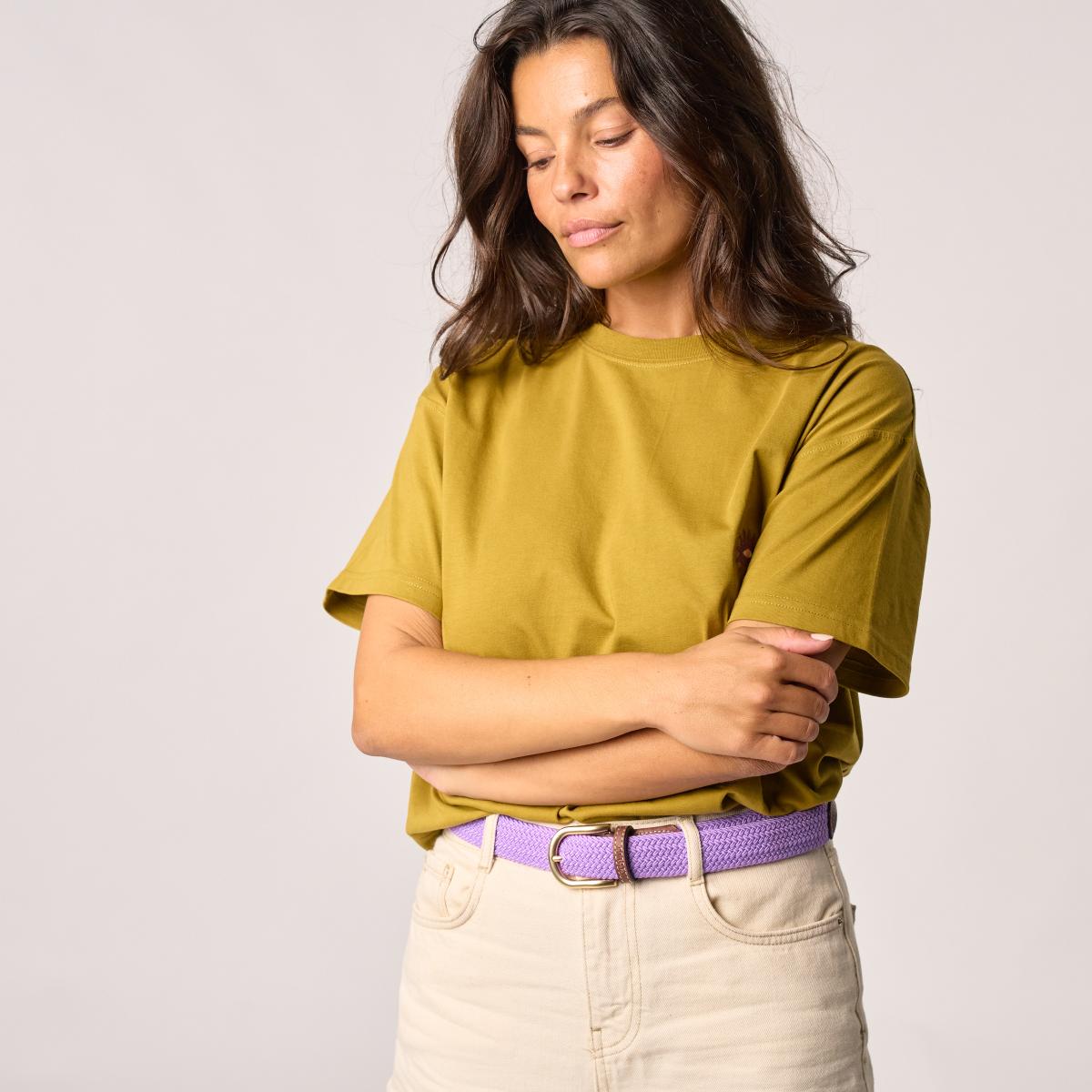 Ceinture femme tressée - Violet