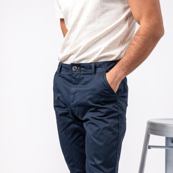 Chinobroek - Marine - Blauw