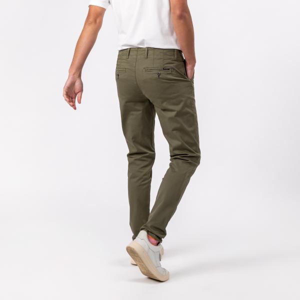 Pantalon chino - Kaki - Vert