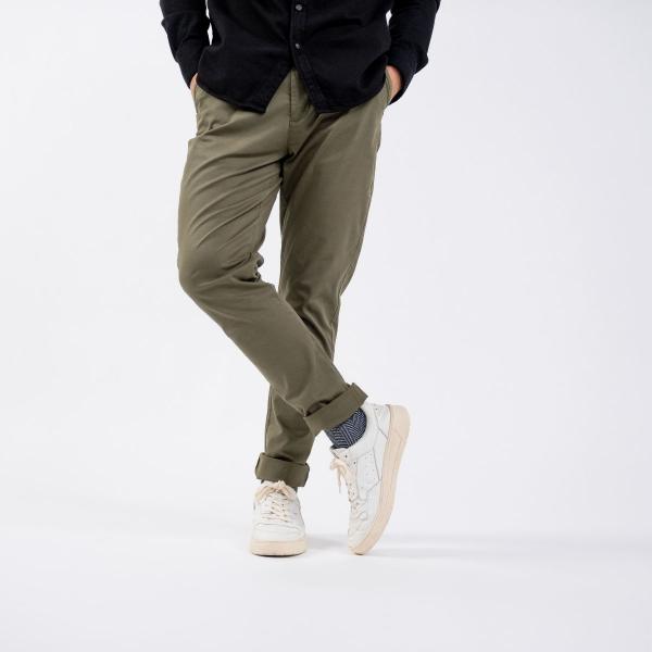 Pantalon chino - Kaki - Vert