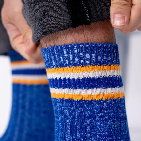 Sokken van dik katoen - UCLA, blauw en oranje