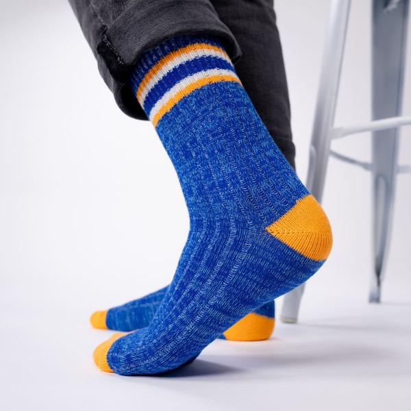 Sokken van dik katoen - UCLA, blauw en oranje