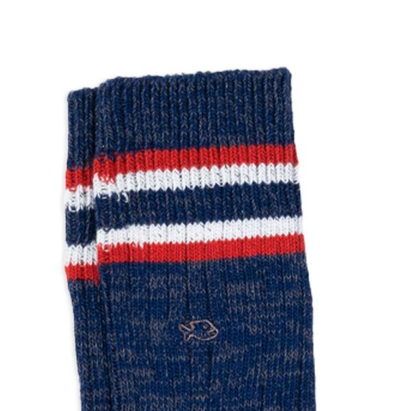 Sokken van dik katoen - St Andrews, blauw en rood
