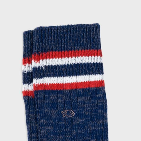 Sokken van dik katoen - St Andrews, blauw en rood