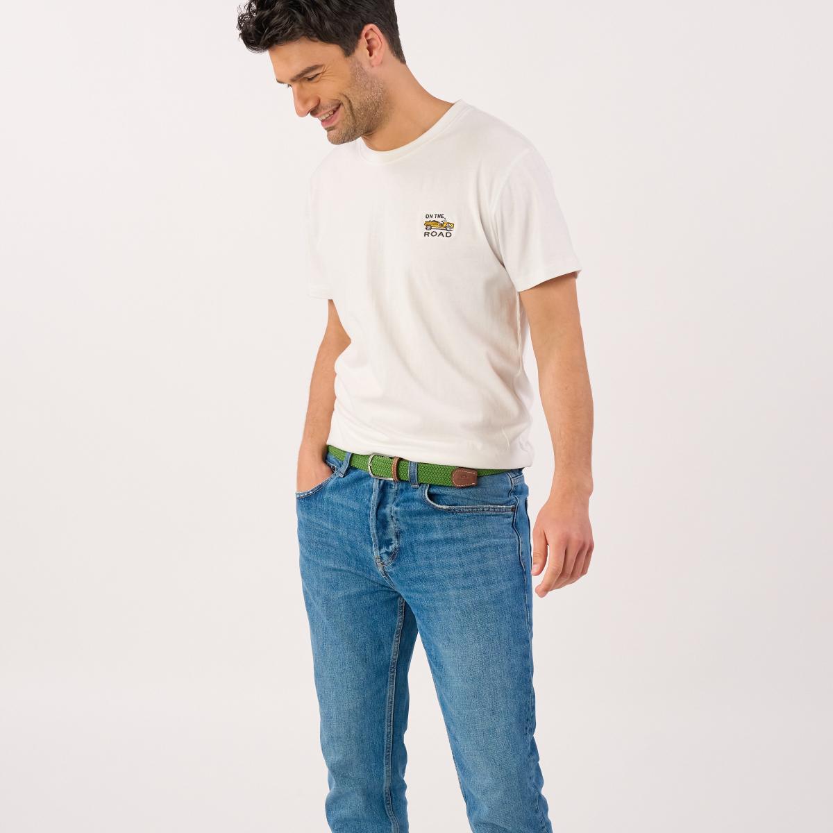 Ceinture tressée unie - Vert trèfle