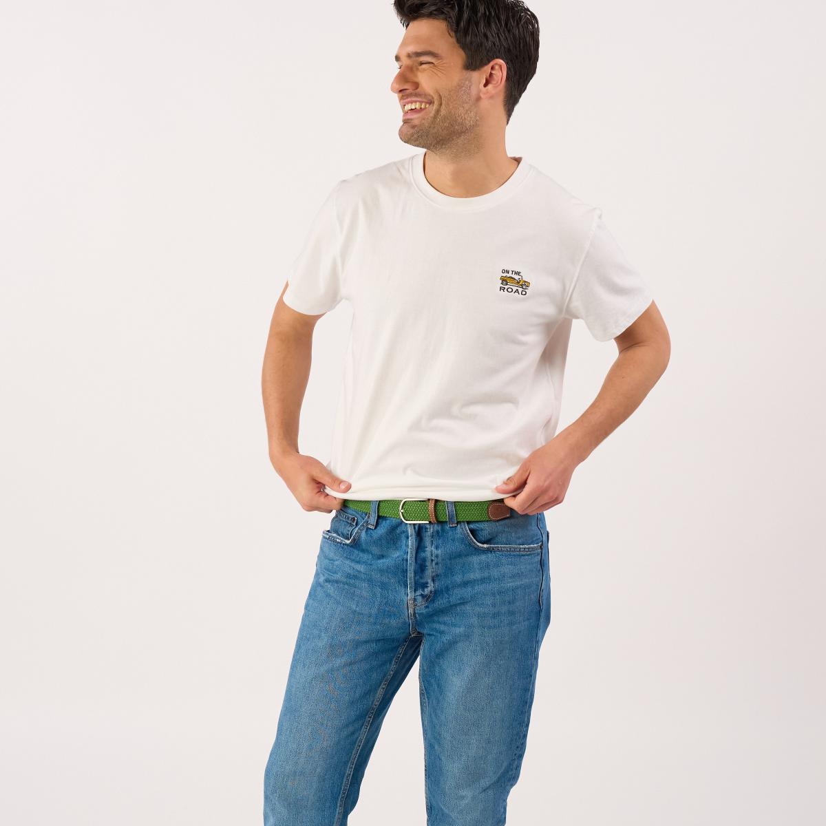 Ceinture tressée unie - Vert trèfle